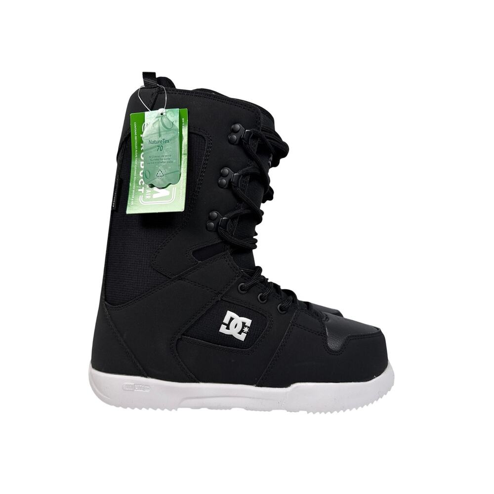 DC Phase Snowboard Boots Mens 8 EU 40.5 Black White Lace Up NEW